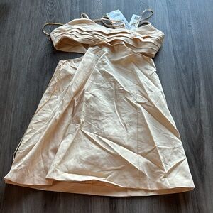 Zara -  Cut Out Linen Blend Dress 4688/325